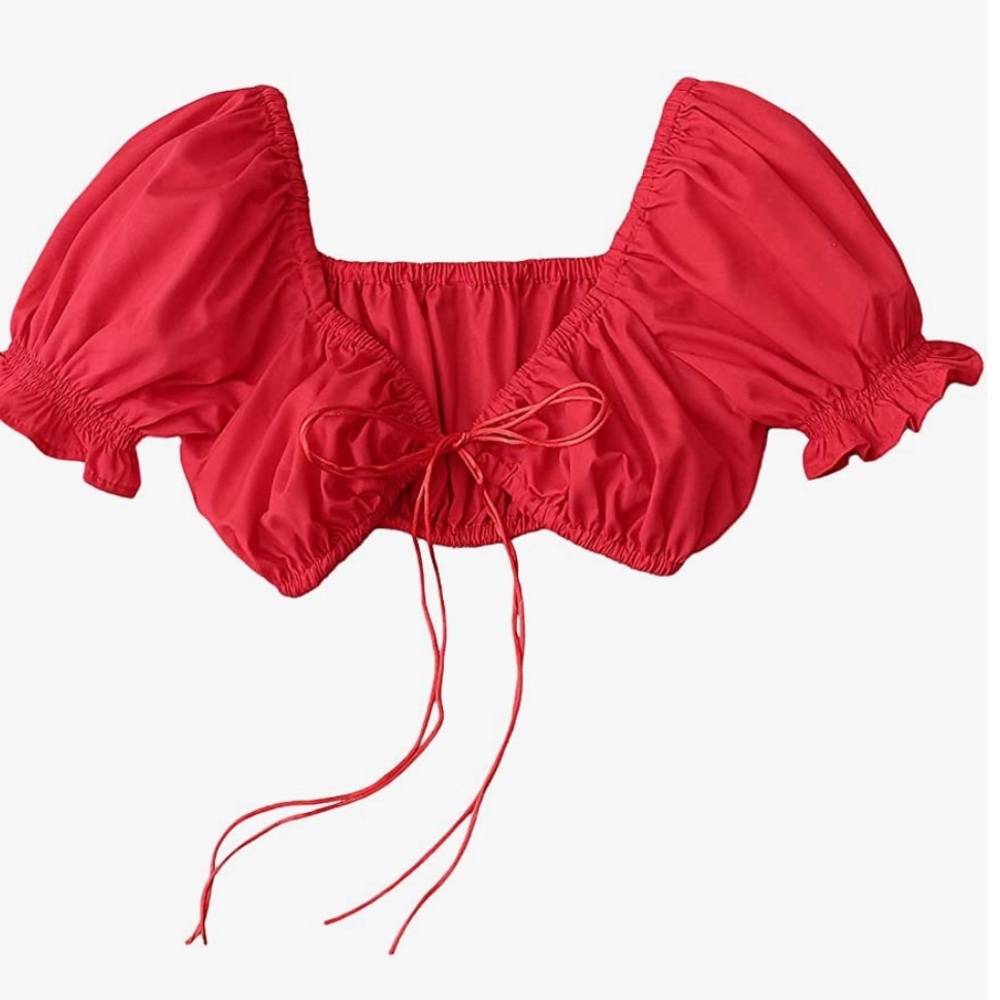 Red crop top